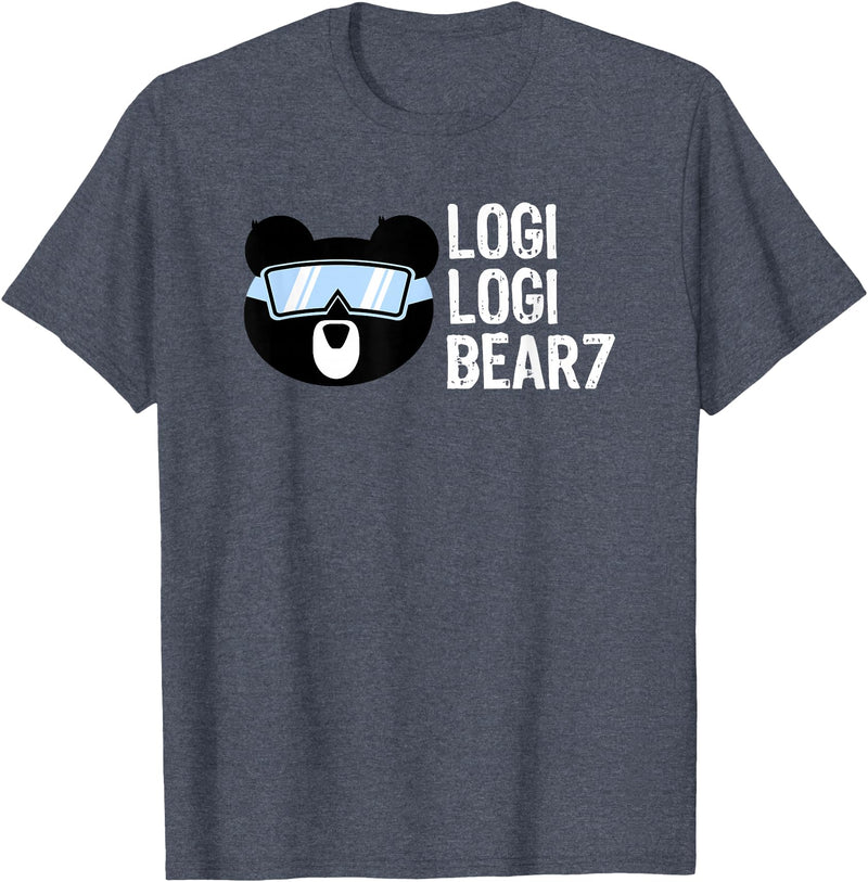 LogiLogiBear7 Logi Logi Bear 7 Shirt T-Shirt - Heather Blue
