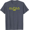 Mens ALPHA Gym Rabbit Workout Bodybuilding Fitness Yellow T-Shirt in Heather Blue