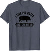 Happy BBQ Apparel I Like Pig Butts And I Cannot Lie Funny BBQ Grilling T-Shirt T-Shirt - Heather Blue
