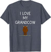 Best Pet Grandparents Ever I Love My Grand Cow Funny Highland Cow Lover Grandma Grandpa T-Shirt - Heather Blue