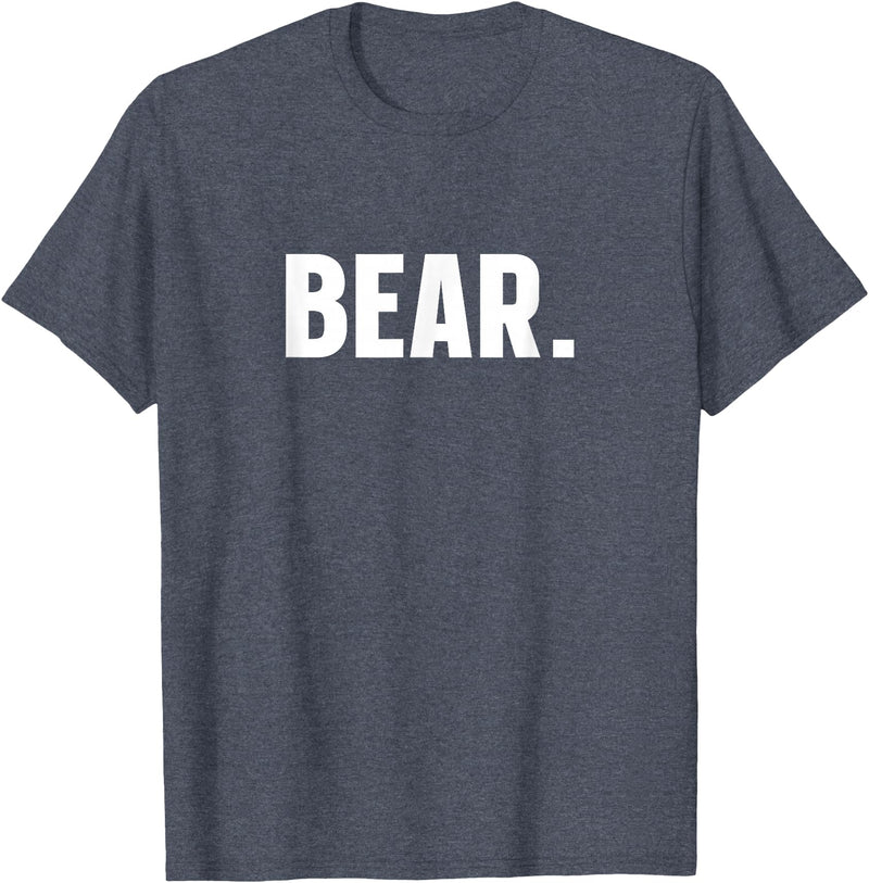 indecent Words BEAR Simple Word BEAR T-Shirt - Heather Blue