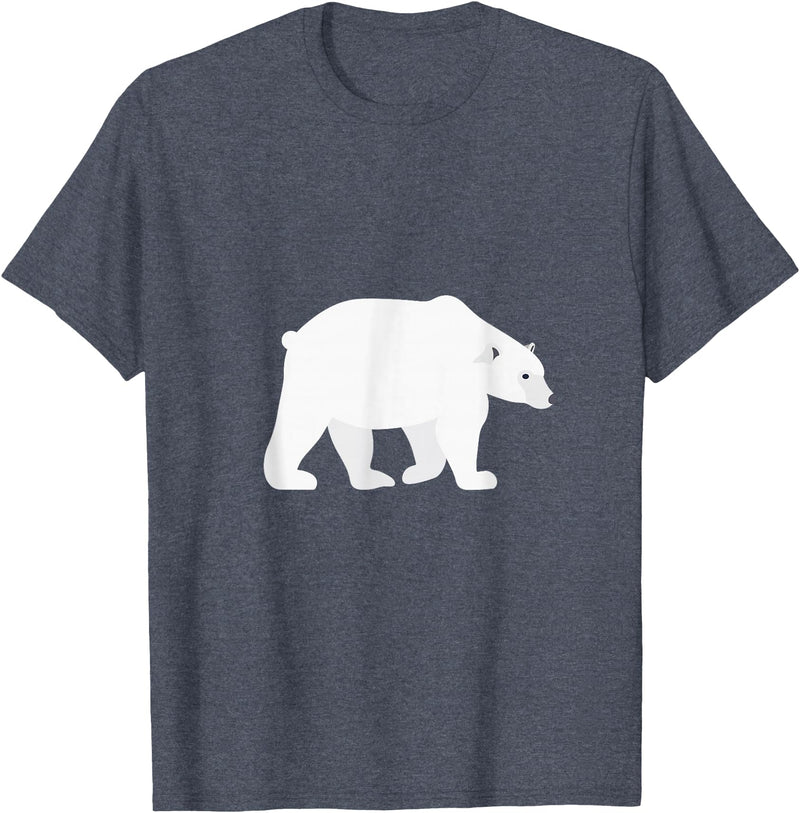 T-Shirts for Kids Cute Polar Bear Kids T-Shirt T-Shirt - Heather Blue