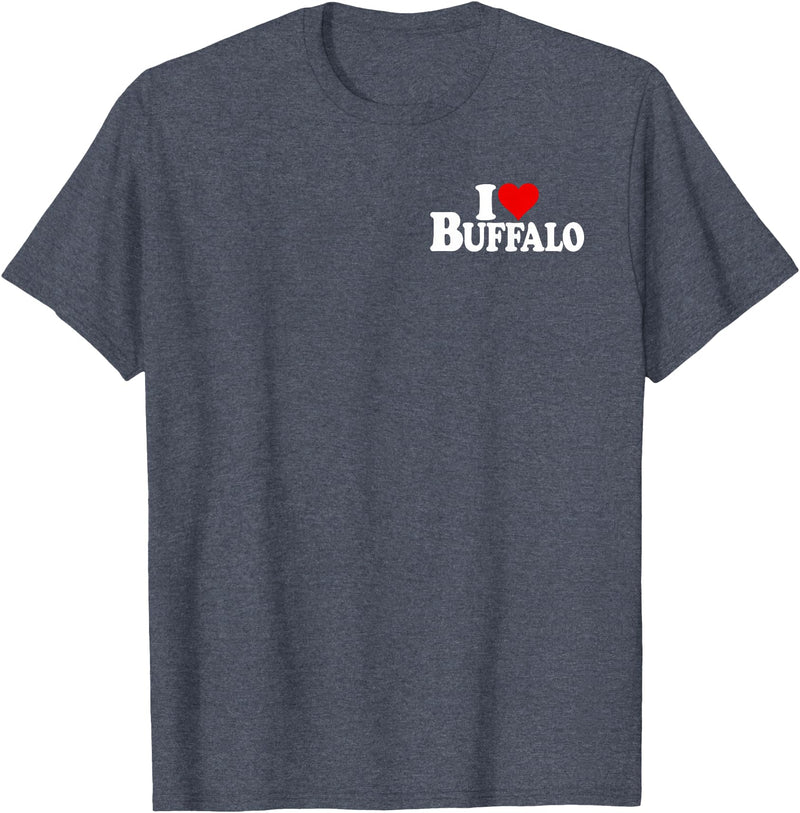 LOVE OF BUFFALO HEART CITY APPAREL I LOVE HEART BUFFALO NY T-Shirt - Heather Blue