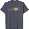 Cute Pulse Line Animal Lover Outfit Men Women Kids I Love My Pig Heart Valve Heartbeat Funny Barn Farmer Gift T-Shirt - Heather Blue