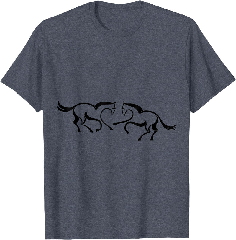 Clothing25 Horses! T-Shirt - Straight - Heather Blue