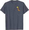 Africa Giraffe Gifts and Giraffe Sayings Cute Giraffe in Bag Cool Large Giraffe Large T-Shirt - Heather Blue