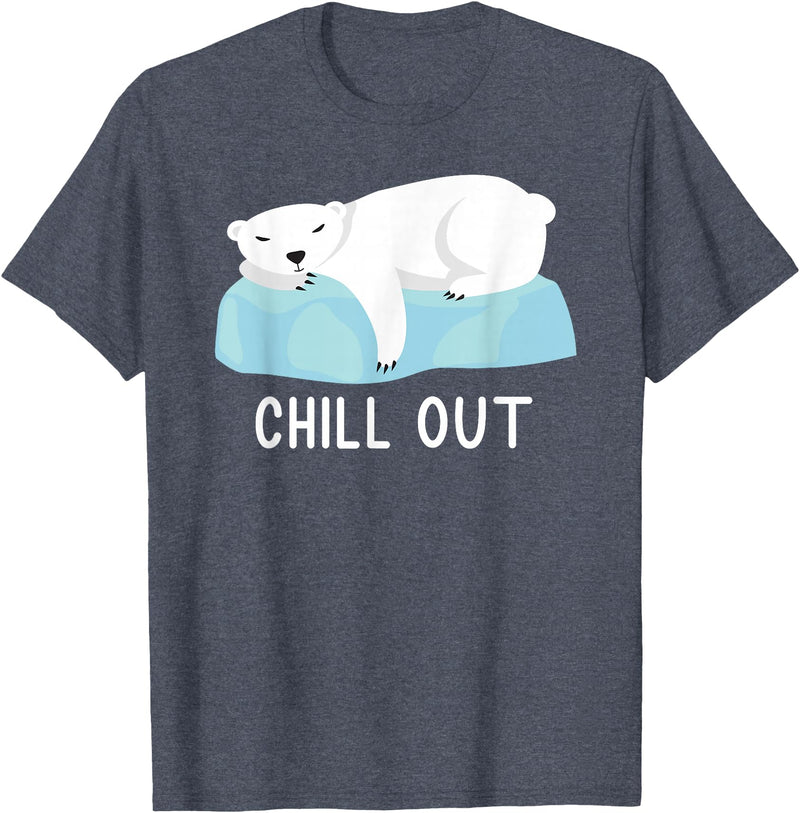Eisbär Klimawandel Geschenkidee Funny Polar Bear North Pole Polar Bear Love Climate Change T-Shirt - Heather Blue