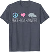 Sea Cows Tees Cute Manatee TShirt, Peace Love Manatees Chubby Sea Cow T-Shirt - Heather Blue