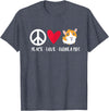 Pet Guinea Pig Owner Apparel Co. Peace Love Guinea Pigs Cute Furry Potato Pet Guinea Pig T-Shirt - Heather Blue