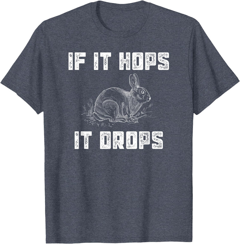 Funny Rabbit Hunting - Great Sarcastic Hunter Gift T-Shirt in Heather Blue