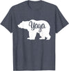 Matching Family Gift Shirts Yaya Bear Silhouette T-Shirt - Heather Blue