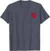 SCOTTISH RED LION Scotland RED Lion Rampant Symbol T-Shirt - Heather Blue