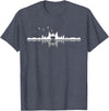 Wir Lieben Berge - Wandern & Camping Apparel Co. Wir Lieben Berge - Bear Hiking Camping Mountains Nature Trekking T-Shirt - Black - Unisex-Adults - Small - Short Sleeve - Classic Fit - Heather Blue