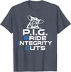 Police Officer Gifts & Cop Gifts PIG Pride Integrity Guts Police T-Shirt - Heather Blue