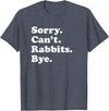 Funny Rabbit Gift for Men Women Boys or Girls T-Shirt in Heather Blue