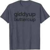 Funny Derby Day Outfit Derby Day Outfit: Giddyup Buttercup T-Shirt - Heather Blue