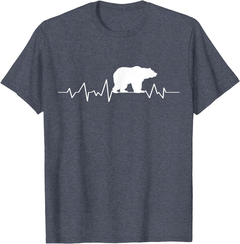 bear heartbeat t shirt Bear Heartbeat T-Shirt T-Shirt - Heather Blue