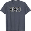 Cow Pattern Print Family Matching Birthday Apparel Cow Bro Birthday Family Matching Girl Boy Farm Birthday T-Shirt - Heather