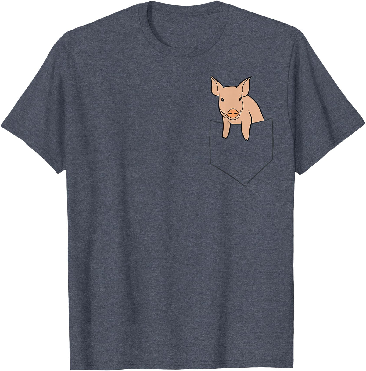 Funny Pig Farmer Gifts Pig in the Bag Funny Bags Pig T-Shirt - Heather Blue