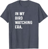 Bird Watching for Men Women Boys Girls by Jess in My Bird Watching Era - Birds Telescope Photography T-Shirt - Heather Blue