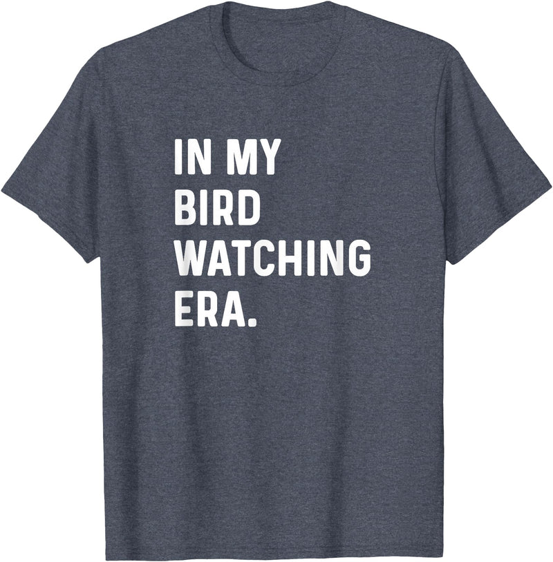 Bird Watching for Men Women Boys Girls by Jess in My Bird Watching Era - Birds Telescope Photography T-Shirt - Heather Blue