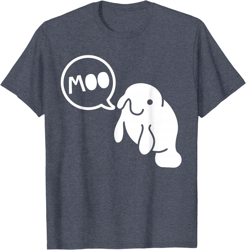 Manatee Marine Biology Tees Manatee Cows of the Sea Funny Marine Biology T-Shirt T-Shirt - Heather Blue