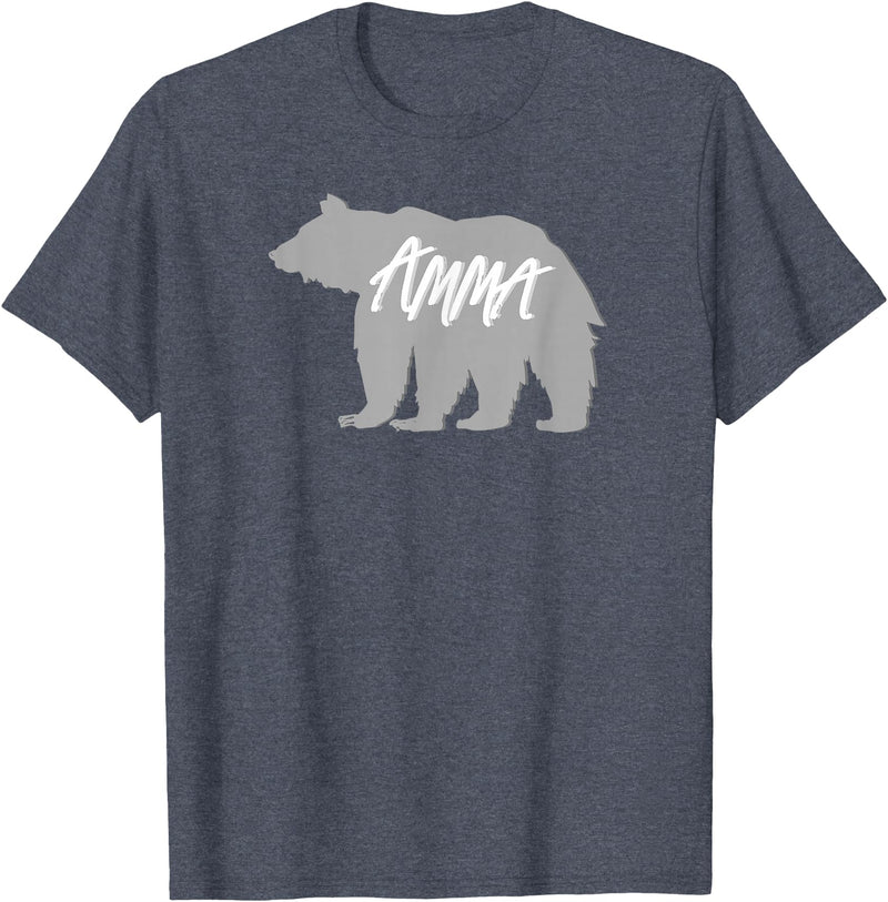 Grandma Granny GG T Shirt Gift SchippTees Amma Bear Icelandic Grandmother Nickname TShirt T-Shirt - Heather Blue
