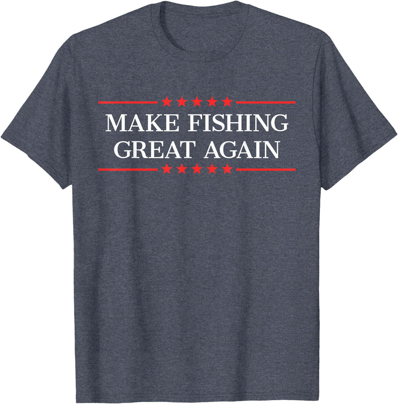 Make Fishing Great Again T-Shirt - Heather Blue