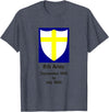 Bear Cave Designs British 8th Army, WW2, Desert Rats T-Shirt - Heather Blue