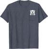 PeekingZoo Polar Bear Pocket Polar Bear In Pocket Polar Bear Peeking T-Shirt - Heather Blue