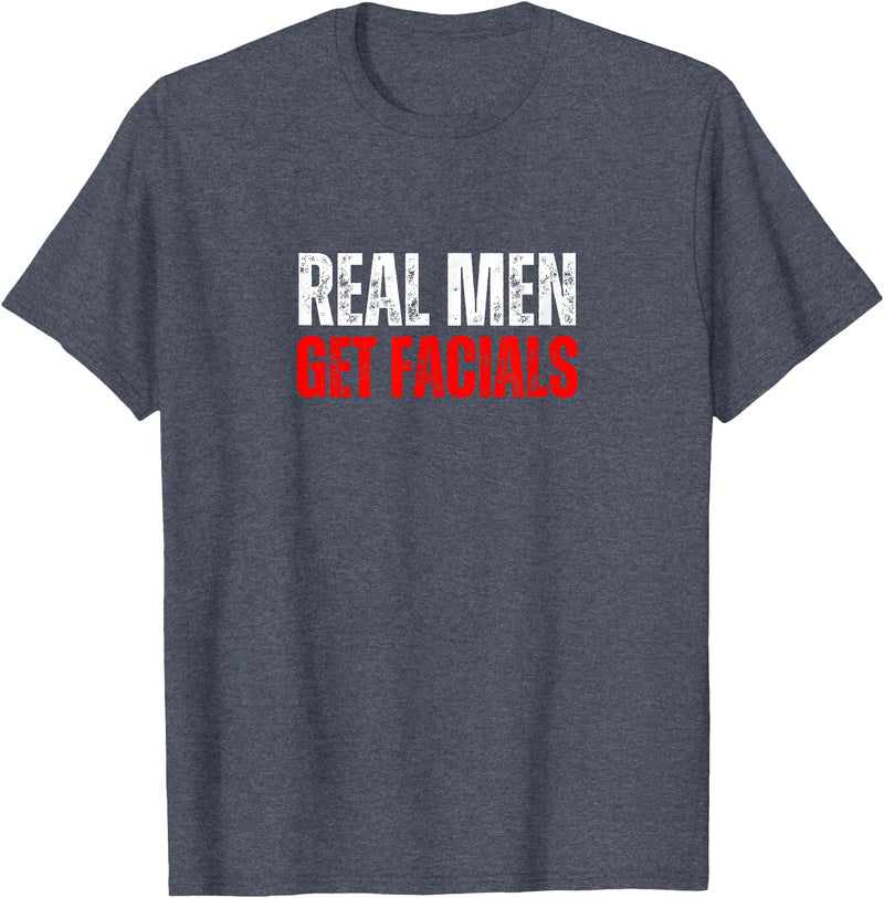 Funny Power Bottom Gay Bear Muscle Jock Daddy Hunk LGBTQ Real Men Get Facials Gay Pride Cruising - T-Shirt - Heather Blue