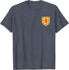 SCOTTISH RED LION Scotland RED Lion Rampant T-Shirt - Heather Blue