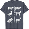 The Carnivore Carnivore - Cow Pig Duck Lamb Rabbit Deer T-Shirt - Heather Blue