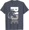 BASBO Horseback Riding Apparel - Horse T-Shirt - Straight - Heather Blue