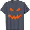 Halloween Designs. Pumpkin Jack O Lantern Scary Face Halloween Costume Graphic T-Shirt - Heather Blue