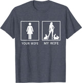Your Wife My Wife Bunny Rabbit T-Shirt in Heather Blue