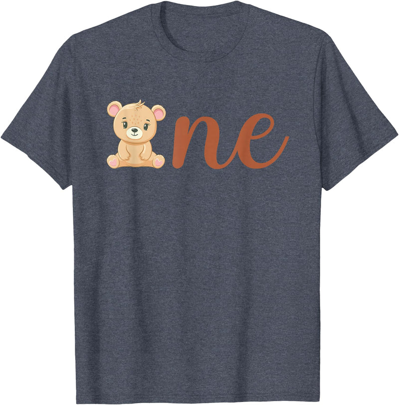 Family Birthday Bear Gifts One of The Birthday Boy Bear 1st Birthday Party Boy T-Shirt - Heather Blue