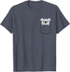 Pocket Koala Shirts Pocket Koala Bear T-Shirt - Heather Blue