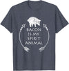 Pig Tees by MasArt Bacon is my Spirit Animal Funny Pig T-Shirt Distressed Gift T-Shirt - Heather Blue