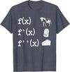 Cute Math Gifts Calculus Nerd Accessories & Stuff Funny Math Teacher Art For Men Women Cow Milk Cheese Formula T-Shirt -