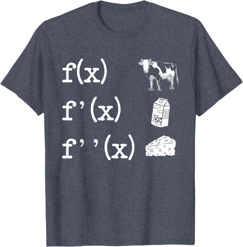 Cute Math Gifts Calculus Nerd Accessories & Stuff Funny Math Teacher Art For Men Women Cow Milk Cheese Formula T-Shirt -