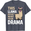 Llama Gift Llama Lover Accessories & Lama Stuff Funny Llama Design for Men Women Kids Llama Lover Llama T-Shirt - Heather Blue