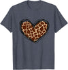 Giraffe Print Apparel Giraffe Heart Giraffe Print Clothes T-Shirt - Heather Blue