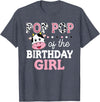 Cow Birthday Shirts For Family Men Women Cow Lover Pop Pop of The Birthday Girl Shirt Farm Cow Grandpa 1st T-Shirt - Heather