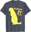 Green Cow Land Gopher It Funny Pun T-Shirt - Heather Blue