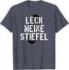 Bear Daddy Leck Meine Stiefel Lick My Boots German Gay Leather T-Shirt T-Shirt - Heather Blue