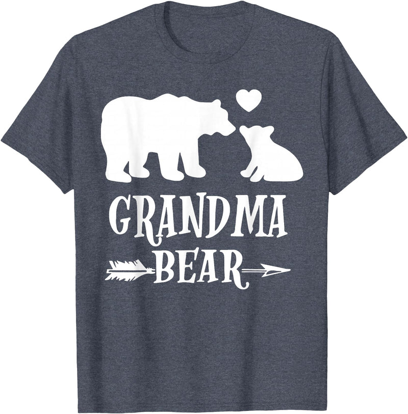 Grandma Bear Shirt, Bear Family Shirt, Grandmother Shirt T-Shirt - Heather Blue