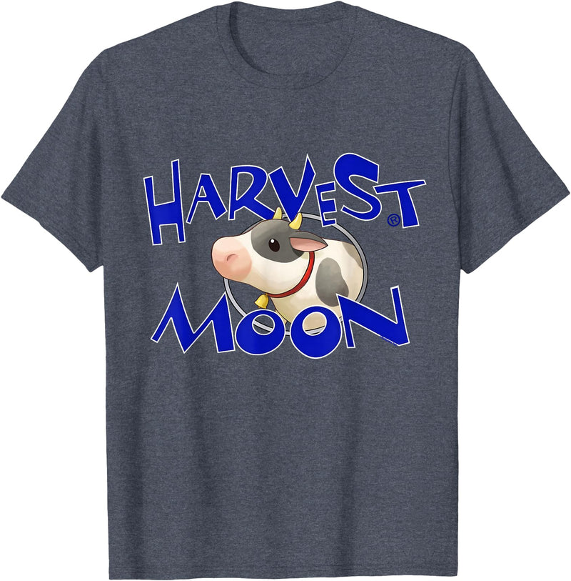 Natsume, Inc Official Harvest Moon Cow T-Shirt T-Shirt - Heather Blue