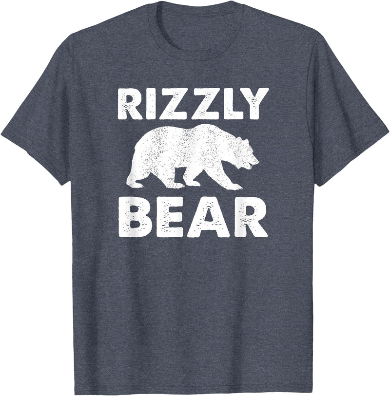 Rizz Meaning Tees Rizzly Bear T-Shirt - Heather Blue