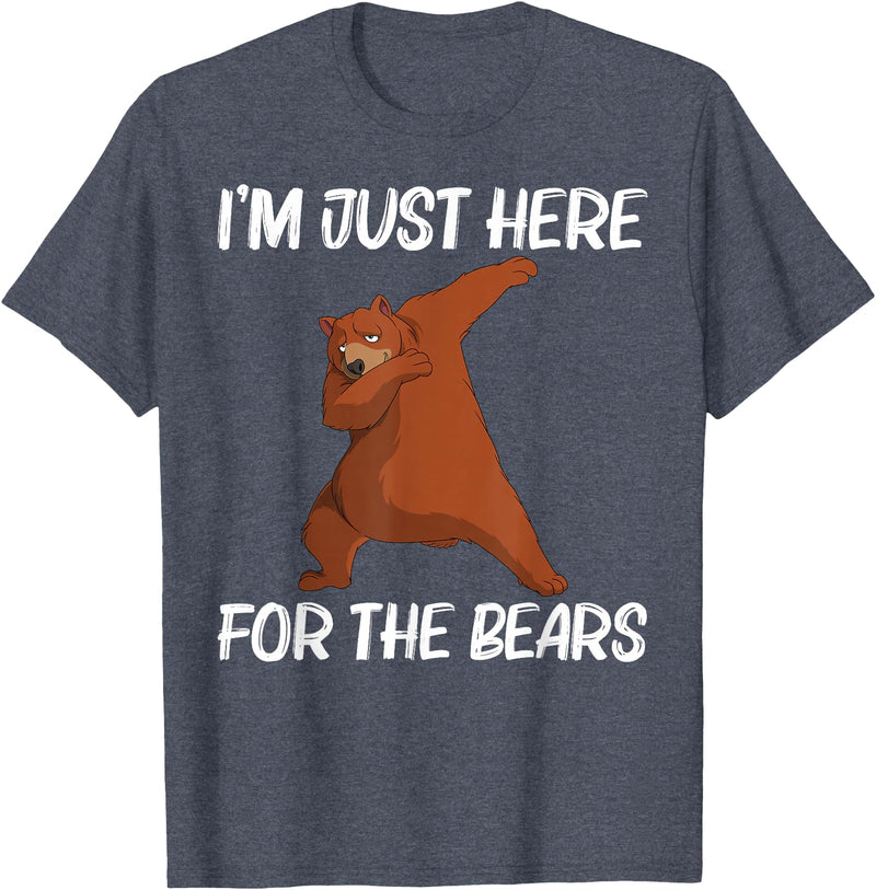 Cool Brown Wildlife Bear Hunters Mountain Clothes Funny Bear Gift For Men Women Bear Mammal Animal T-Shirt - Heather Blue